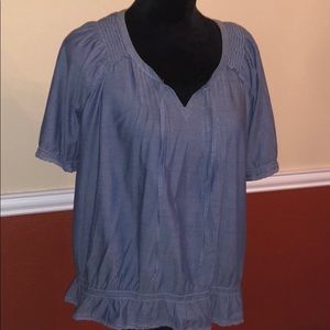 Tommy Hilfiger Denim Top With Embroidery Detail